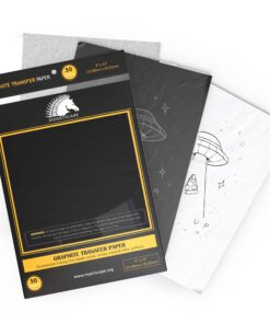 MyArtscape Graphite Transfer Paper - 9" x 13" - 50 Sheets - Waxed Carbon Paper for Tracing (Black) 30 71E4N8MzxL