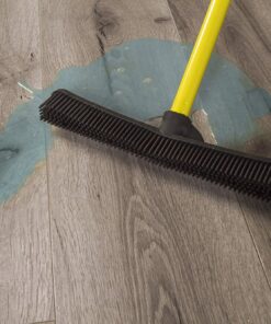 FURemover Original Indoor Pet Hair Rubber Broom with Carpet Rake and Squeegee, Black and Yellow FURemover Original Indoor Broom 32 71E573ZaWrL