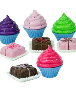Sophia's Doll-Sized Sprinkled Cupcakes & Petit Fours Dessert Set with 8 Pretend Treats Plus Napkins for 18" Dolls, Multicolor Cupcake Set 9 71E5HUxWavL