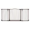 Toddleroo by North States 72” wide Deluxe Décor Baby Gate: Sturdy safety gate with one hand operation. Extra wide baby gate. Hardware Mount. Fits 38.3 - 72” Wide. (30" Tall, Matte Bronze) 72" Wide Gate 14 71E5fRqXijL