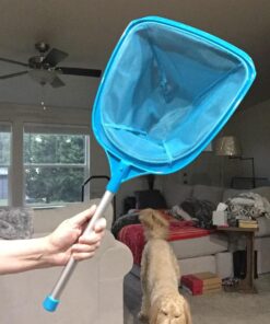U.S. Pool Supply Professional Spa, Hot Tub, Pool Hand Leaf Skimmer Net with 12" Aluminum Pole - Deep Ultra Fine Mesh Netting Bag Basket, Clean the Finest Debris - Pond Small Kid Kiddie Inflatable Pool 12" Pole 20 71E6l5ZEvmL
