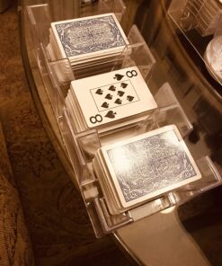 Brybelly Rotating Card Deck Tray | Standard Sized Playing Cards | Rotates in Any Direction | Clear | 9 Deck Tray 5 71E7kxzwjsL
