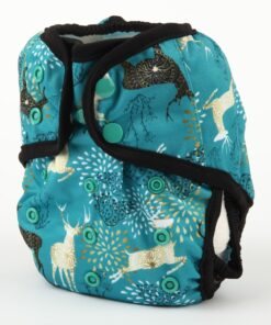 Alternative view of One Size Cloth Diaper Cover Snap with Double Gusset (Blue Deer) Blue Deer 1 Count (Pack of 1)