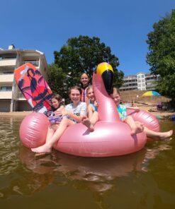 Jasonwell Giant Inflatable Flamingo Pool Float with Fast Valves Summer Beach Swimming Pool Floatie Lounge Floating Raft Party Decorations Toys for Adults Kids XXX-Large 30 71ECDAn8ERL