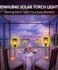 4PCs Solar Torch Lights Outdoor, 43 inch 96 LED, Waterproof Landscape Garden Pathway Light with Vivid Dancing Flickering Flames, with Auto On/Off Dusk to Dawn, for Christmas Lights Decoration 18 71ECL nGmAS