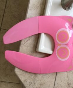 Gimars Portable Travel Potty Seat for Toddlers, Large Folding Travel Potty Seat For Kids Fits All Shape Toilet, Foldable Toilet Seat for Boys & Girls With 6 Non-Slip Silicone Pad, Free Carry Bag, Pink 43 71ED8L57TVL 1