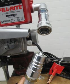 Fuelworks Fuel Transfer Pump Kit 15GPM/57LPM DC 12V 180W 22A Rotary Vane Motor with 14' Foot Anti-Static Discharge Hose & Filter, Extensible Suction Tube, 2" Inch Bung Adapter & Aluminum Manual Nozzle 30 71EDCN31ZvL