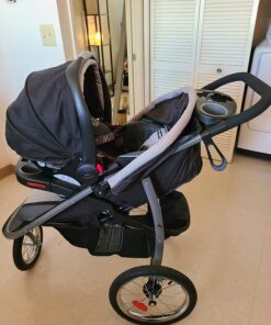 Graco FastAction Fold Jogger Travel System | Includes the FastAction Fold Jogging Stroller and SnugRide 35 Infant Car Seat, Gotham 53 71EEAd0CAuL