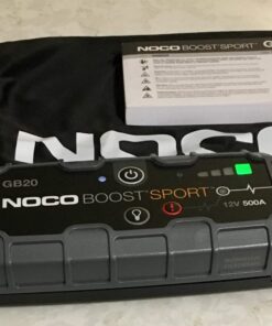 NOCO Boost Sport GB20 500 Amp 12-Volt UltraSafe Lithium Jump Starter Box, Car Battery Booster Pack, Portable Power Bank Charger, and Jumper Cables for Up to 4-Liter Gasoline Engines, 400 Amps,Black 42 71EFEsafhHL