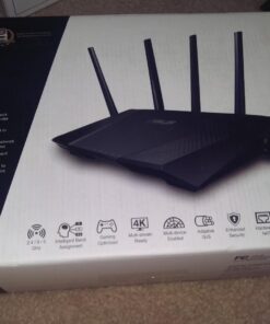 "ASUS AC3200 Tri-Band Gigabit WiFi Router, AiProtection Lifetime Security by Trend Micro, Adaptive QoS, Parental Control (RT-AC3200)" 33 71EG8KBZw4L