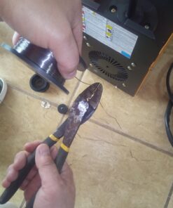 Goplus 110V MIG 130 Welder Flux Core Welding Machine, No Gas Welding Machine with Electrode Holder Face Shield (Orange) 61 71EGAhBaEL