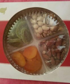 Nut Cravings Gourmet Collection - Dried Fruit & Mixed Nuts Gift Basket in Red Box (4 Assortments) Arrangement Platter, Birthday Care Package - Healthy Kosher USA Made Red Classic (4 Piece Assortment) 17 71EJ3FtgL