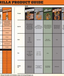 Gorilla Tape, Silver Duct Tape, 1.88" x 35 yd, Silver, (Pack of 1) 1 - Pack 20 71EJDlxQ2AL 1