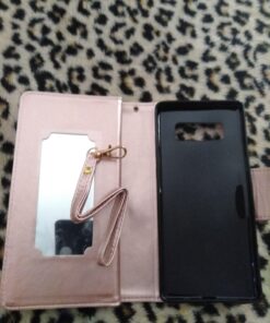 FYY Designed for iPhone SE Case 2016 (1st Generation) / iPhone 5 Case/iPhone 5s Case, Luxury PU Leather Wallet Phone with Card Holder Protective Shockproof Kickstand Case Cover Gold A-Gold 49 71EKKsXAq6L