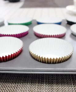 Eoonfirst Silver Foil Metallic Cupcake Case Liners Baking Muffin Paper Cups 198 Pcs Standard 13 71EKnlxVatL