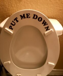 Sticker Connection | Put Me Down Toilet Sticker Vinyl Decal | Funny Kids Potty Training Monster Waterproof, Easy to Clean, Matte Black Finish | 2.5"x6" (Black) 20 71ELHTxGffL