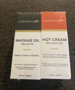 Cellulite Massage Oil & Hot Cream - 100% Natural Cellulite Oil & Gel, Highly Absorbable, Firm, Tone, Tighten & Moisturize Skin - Soothes Muscles 8.8 oz 27 71ELycIWhYL 1