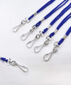 HOSL 100 Pack Badge Lanyards Office Lanyard ID Card Lanyards Business Card Lanyards Students Lanyards Employee Lanyards Round 36" With Swivel Hook (Blue) 100pack Blue 11 71EM5EiO30L