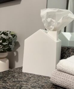 Umbra Casa Tissue Box Cover - Adorable House Shaped Square Tissue Box Holder for Bathroom, Bedroom or Office, White 48 71EM8fCYIIL
