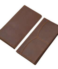 Compalo RFID Blocking Vintage Full Grain Leather Long Bifold Wallet for Men ID Cash Card Wallet Checkbook Credit Cards Holder Vintage Brown 21 71EMH4NaoEL