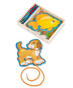 Melissa & Doug Lace and Trace Activity Set: Pets - 5 Wooden Panels and 5 Matching Laces - Lacing Toys For Toddlers, Fine Motor Skills Threading Cards For Preschoolers And Kids Ages 3+ 25 71EMsTMi5tL 1