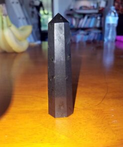 Jet Black Tourmaline Healing Tower Crystal Obelisk Meditation Protection Evil Energy Positivity Agate Approx 3 inch Long Black 36 71EMyjsvDAL