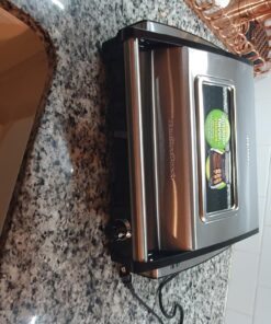 Hamilton Beach Electric Indoor Searing Grill with Viewing Window & Adjustable Temperature Control to 450F, 118 sq. in. Surface Serves 6, Removable Nonstick Grate, Stainless Steel Searing Grill with Window 84 71EN d93LHL 1