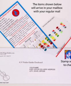 Fretless Finger Guides 4/4 Beginner Violin Finger Guide Helps You Learn to Play Violin Songs and Scales Quickly. No Glue or Adhesive 29 71EN789PS