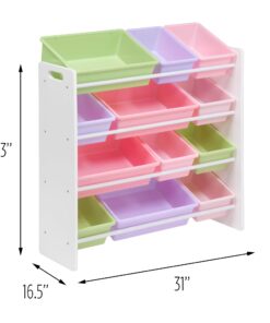 HoneyCanDo Kids Toy Storage Organizer With Bins, Pastel 25 71ENPqXHVUL