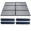 Direct Store Parts Kit DG232 Replacement for Charbroil, Coleman Gas Grill Repair Kit Heat Plates & Cooking Grill Porcelain Steel Heat Plate + Porcelain Cast Iron Cooking Grid