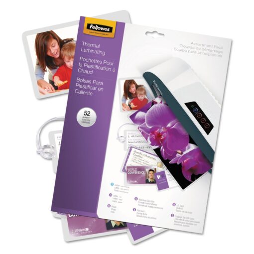 FEL5208401 - Fellowes Laminating Pouch Starter Kit, 52 Pack