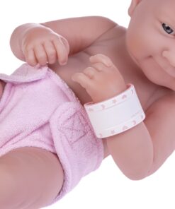 8 piece Layette Deluxe Bathtub Gift Set | JC Toys - La Newborn | 14" Life-Like Smiling Vinyl Newborn Doll w/ Accessories | Pink | Waterproof |Ages 2+ Bath Pink 28 71EQMNy6H3L