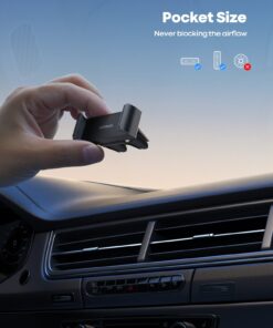 Lamicall Car Vent Phone Mount - Air Vent Clip Holder, Universal Stand Hands Free Cradle Compatible with Cell Phone 14 13 12 Mini 11 Pro Xs Max Xr X 8 7 6 6s Plus SE Smartphones Black 1-Black 24 71ER2EfPXUL