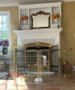 MidWest Homes for Pets Foldable Metal Dog Exercise Pen / Pet Playpen, Gold zinc w/ door, 24'W x 30'H, 1-Year Manufacturer's Warranty 30" H 35 71ERLy9Qn7L