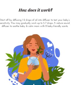 artnaturals Essential Oil Diffuser & Baby White Noise Sound Machine w/Night Light - 6 Natural Relaxing & Soothing Sounds - Sleep Therapy for Babies, Kids & Adults - Aromatherapy Humidifier for Bedroom 22 71ERoXev1SL 2