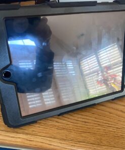 SEYMAC stock iPad 9th/ 8th/ 7th Generation Case 10.2’’, Shockproof with Screen Protector Pencil Holder 360° Rotating Hand Strap &Stand, for 10.2 inch 2021/2020/2019 (Black) Black+Back 47 71ESAmnuOML