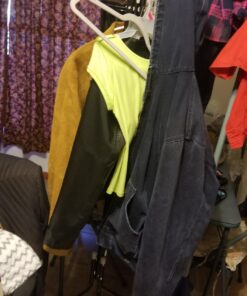 Free-Standing Coat Rack Metal Stand - Hall Tree Entry-Way Furniture Best for Hanging Up Jacket, Purse, Hand-Bag, Cloth, Hat, Winter Scarf Holder - Home or Office Floor Hanger 12-Hooks Organizer, Black 26 71ETfJCRplL