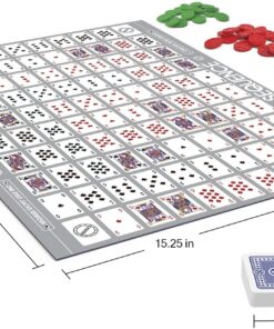 SEQUENCE- Original SEQUENCE Game with Folding Board, Cards and Chips by Jax ( Packaging may Vary ) White, 10.3" x 8.1" x 2.31" Multicolor 26 71EThLFnEYL