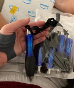 Super Big Fat Pens for Arthritis, Black Ink, Blue body (pack of 5 pens + 5 Extra Ink Refills) Black Ink / Blue Body 37 71ETzDsoONL