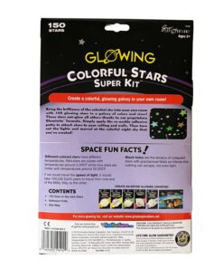 Great Explorations: Colorful Stars Super Kit, Glow In The Dark Ceiling Stars. 150 Pieces in an assortment of sizes and colors Wonder Stars 23 71EU7sJpgqL