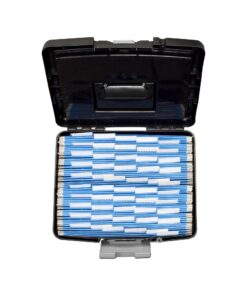 Storex 61504B02C Portable File Box with XL Lid, 11 x 13-1/2 x 11 Inches, Black Letter Size with XL Lid 13 71EUEeIjQcL