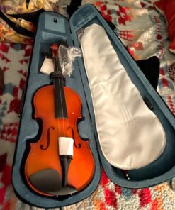 Mendini By Cecilio Violin For Beginners, Kids & Adults - Beginner Kit For Student w/Hard Case, Rosin, Bow - Starter Violins, Wooden Stringed Musical Instruments 4/4 MV300 Antique 46 71EVZnDqZL