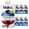 Noka Superfood Fruit Smoothie Pouches, Blueberry Beet, Healthy Snacks with Flax Seed, Prebiotic Fiber and Plant Protein, Vegan and Gluten Free, Organic Fruit and Veggie Squeeze Pouch, 4.22 oz, 6 Count Blueberry Beet 6 Pack 4.2 Ounce (Pack of 6) 16 71EVpJ1INOL