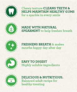 GREENIES TEENIE Natural Dog Dental Care Chews Oral Health Dog Treats Fresh Flavor, 12 oz. Pack (43 Treats) Mint Fresh 43 Count (Pack of 1) 27 71EWoG7x0rL