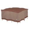 Duck Covers Ultimate Waterproof Square Patio Table & Chair Set Cover, 90 Inch 92"W x 92"D x 32"H 33 71EWsVCYfrL