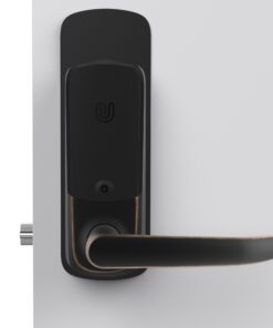ULTRALOQ UL3 BT (2nd Gen) Smart Lock + Bridge WiFi Adaptor, 5-in-1 Keyless Entry Door Lock with WiFi, Bluetooth, Biometric Fingerprint and Touch Keypad, Smart Door Lock Latch Edition (Satin Nickel) Accessory - Deadbolt Cover Plate Black 12 71EY95I3qAL
