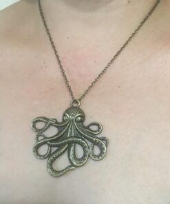 UMBRELLALABORATORY Steampunk Octopus Necklace | Victorian goth Style jewellery, Antique Finish Handmade Pirate costume Accessory gothic emo punk jewelry Bronze 18 71EZZoRPMML