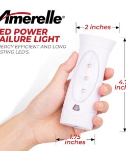 Amerelle LED Emergency Lights For Home Power Failure, 2 Pack – Triple Function Power Failure Light and Plug In Flashlight Combo, With Rechargeable Battery – Be Snow Storm & Hurricane Ready (71134) 24 71EcoaiJGjL