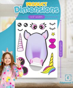 24 Make A Unicorn Stickers for Kids - Great Unicorn Theme Birthday Party Favors - Fun Craft Project for Children 3+ - Let Your Kids Get Creative & Design Their Favorite Unicorn Stickers 17 71Ed1TcZtL