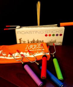 Marshmallow Roasting Sticks kit-Telescoping Stainless Steel Cookware Set Forks for Smores & Best Camping Accessories for Kids Over Campfire & Hot Dog Fire Pit Cooking 51 71EdiqTPPXL